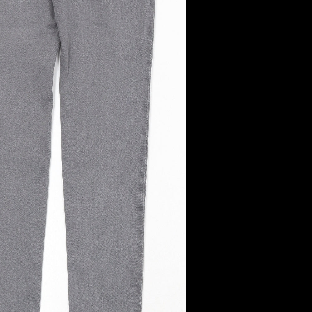 Marks & Spencer Womens Grey Cotton Skinny Jeans Size 8 Regular