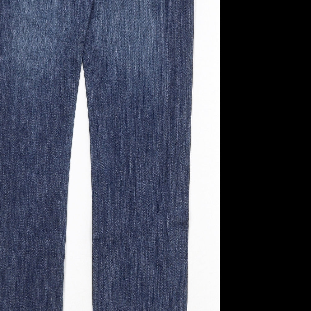 Full Circle Womens Blue Cotton Straight Jeans Size 34 in Regular Zip