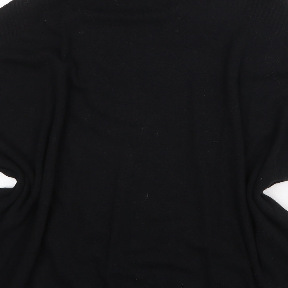 New Look Womens Black Roll Neck Viscose Pullover Jumper Size S
