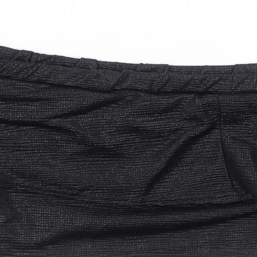 Lipsy Womens Black Polyester Cropped Tank Size 10 Off the Shoulder