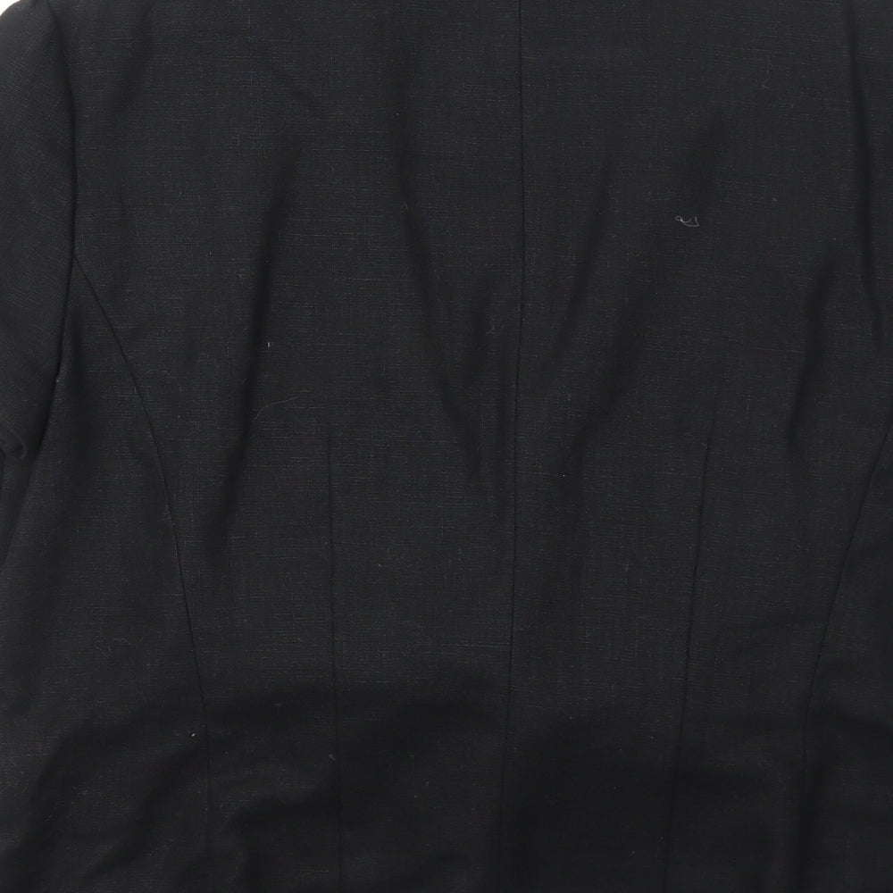 Arruba Womens Black Jacket Blazer Size 14 Tie