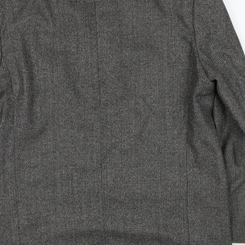 Ciro Citterio Mens Grey Geometric Polyester Jacket Suit Jacket Size 44 Regular