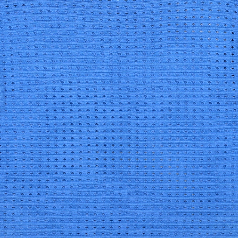 NEXT Womens Blue Round Neck Geometric Cotton Pullover Jumper Size 8