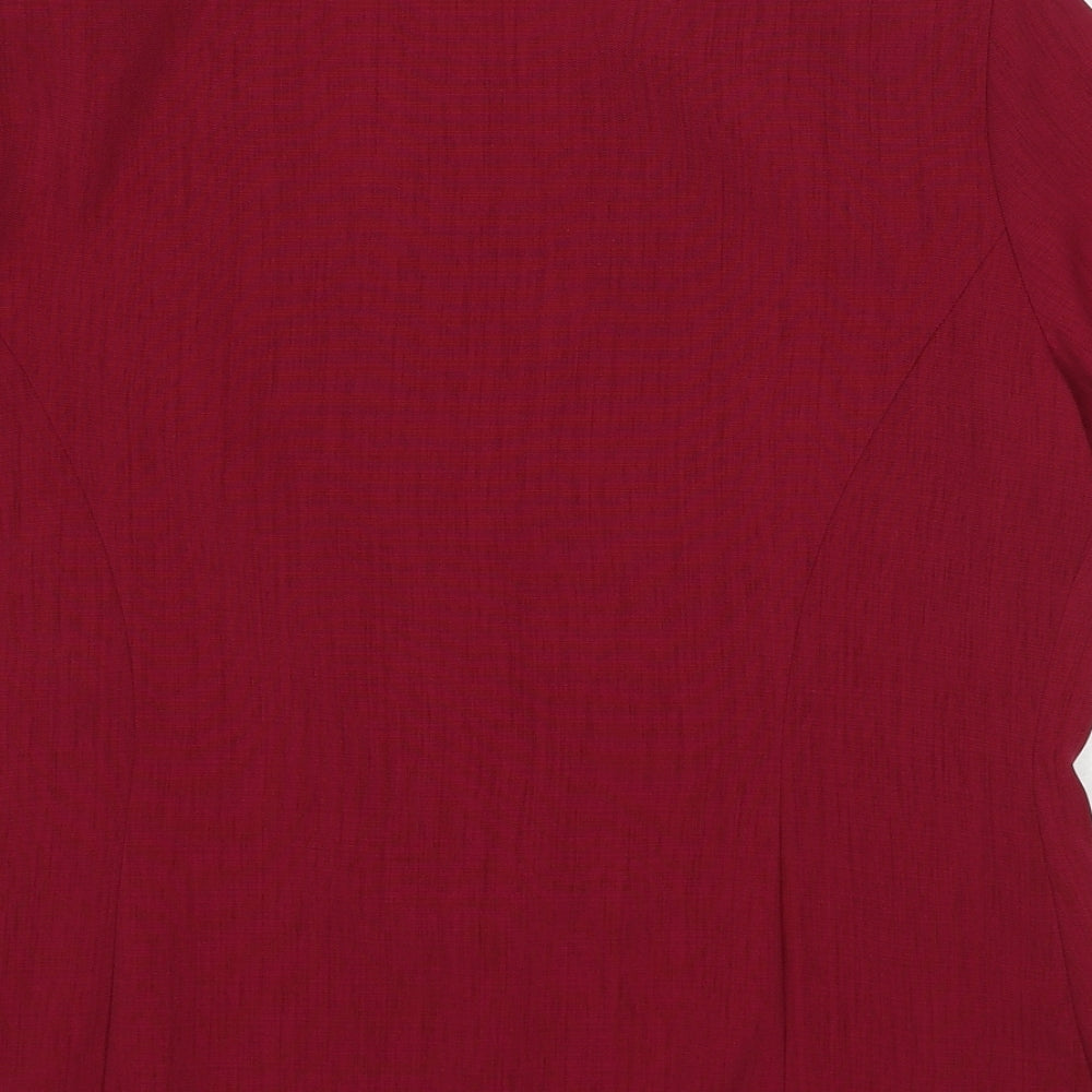 Berkertex Womens Red Jacket Blazer Size 16 Button
