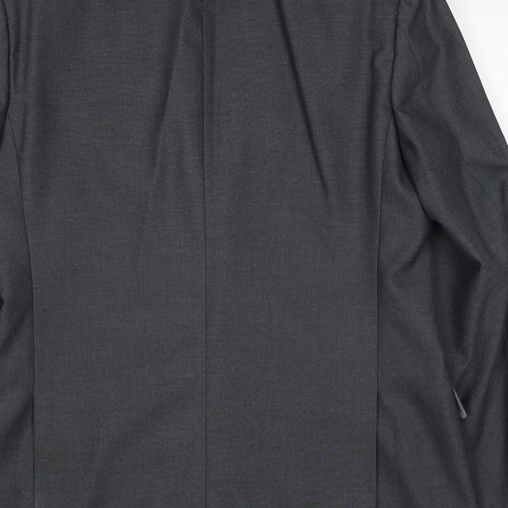Marks & Spencer Mens Grey Polyester Jacket Suit Jacket Size 42 Regular