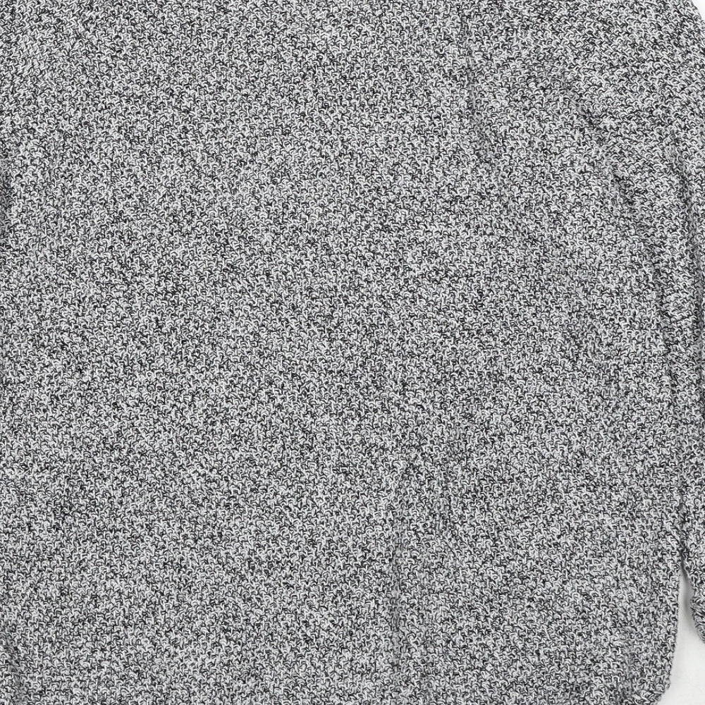 Wallis Womens Grey Round Neck Cotton Pullover Jumper Size S