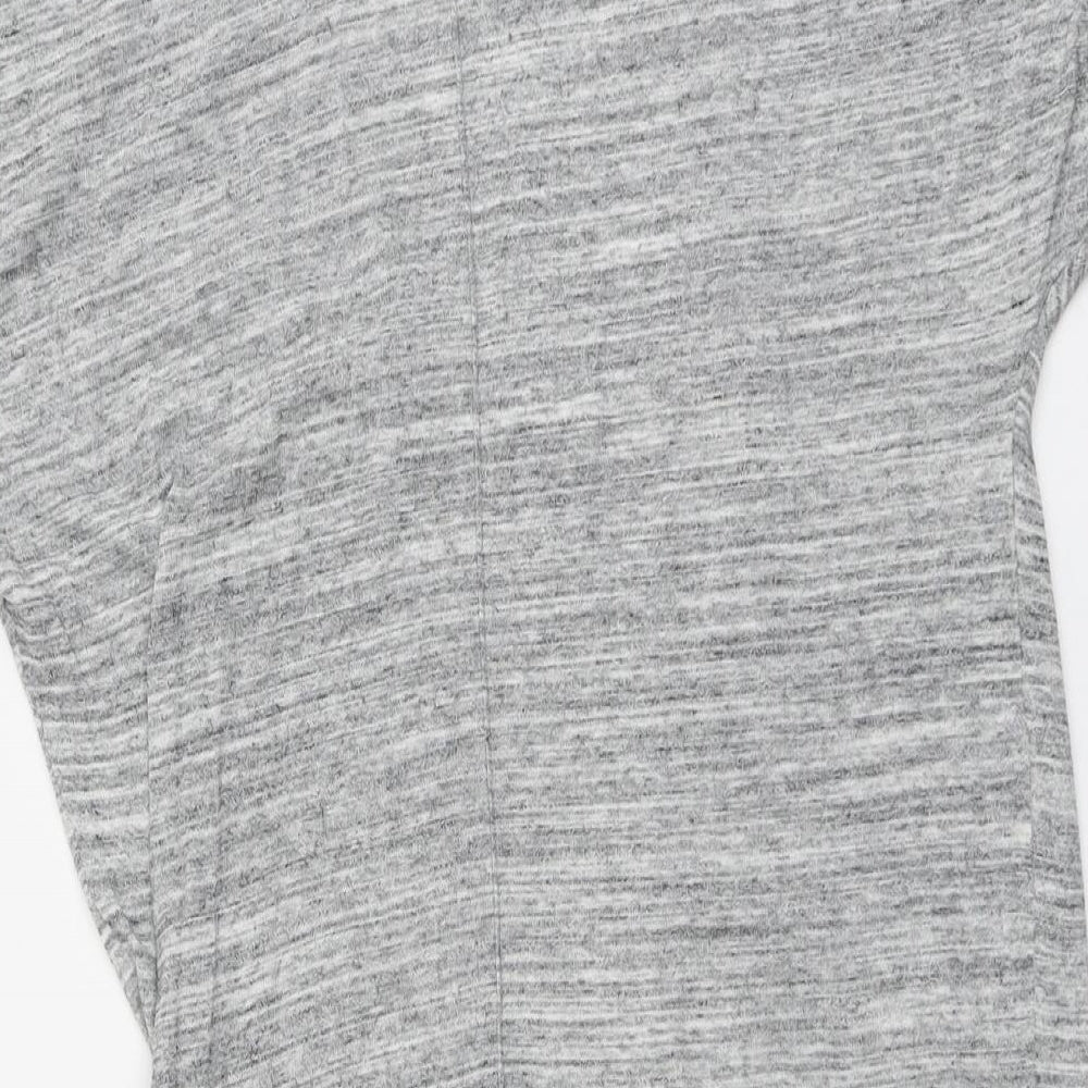 NEXT Womens Grey V-Neck Cotton Cardigan Jumper Size 10