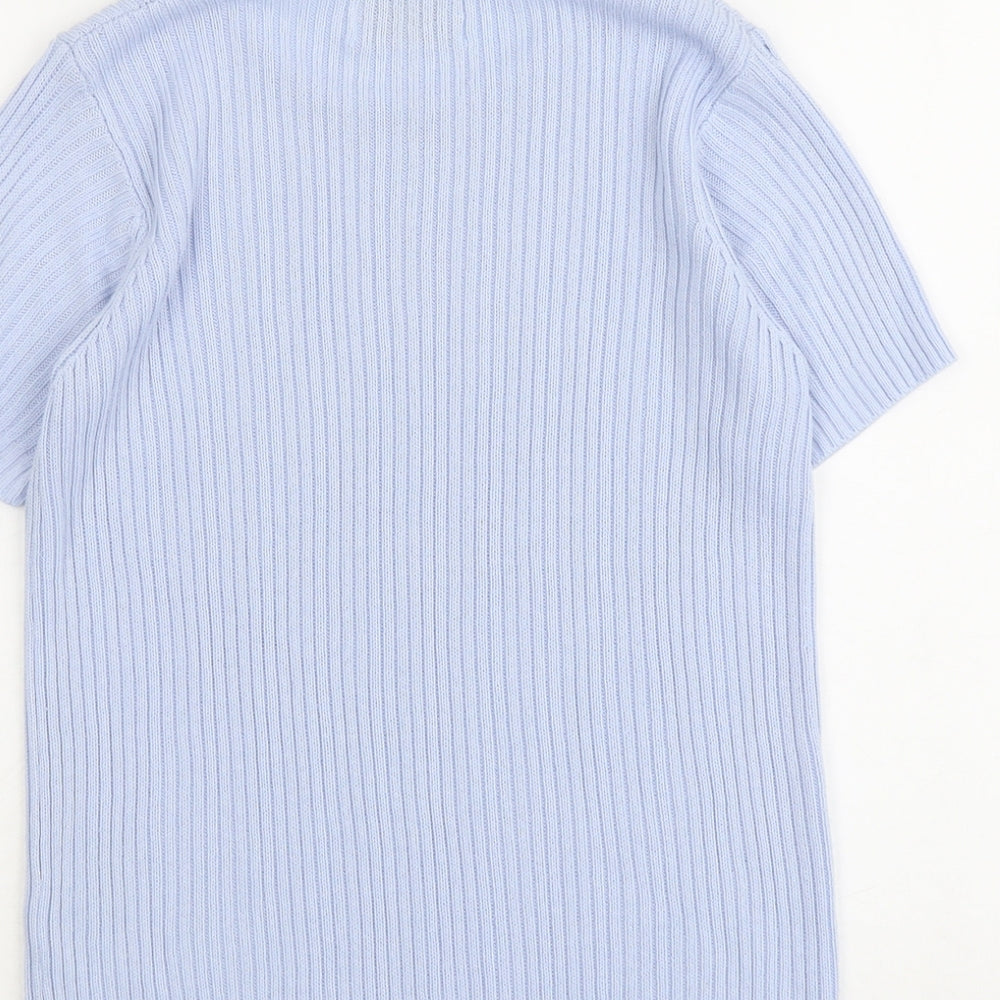 Carolyn Taylor Womens Blue Round Neck Acrylic Pullover Jumper Size S - Size S-M