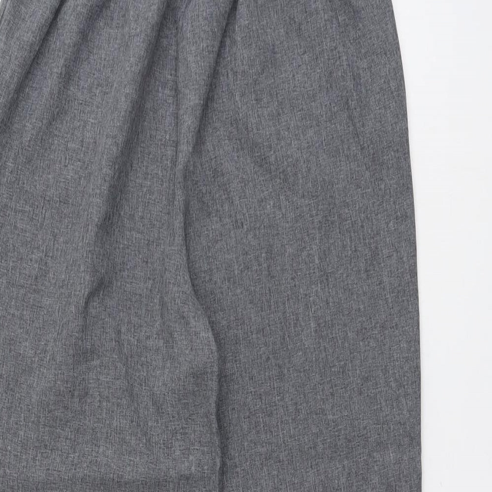 Bonmarché Womens Grey Polyester Cropped Trousers Size 12 L24 in Regular