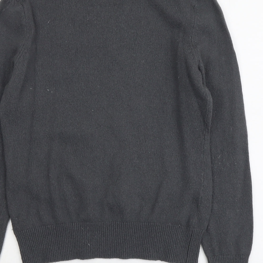 H&M Womens Grey Round Neck Polyamide Pullover Jumper Size M