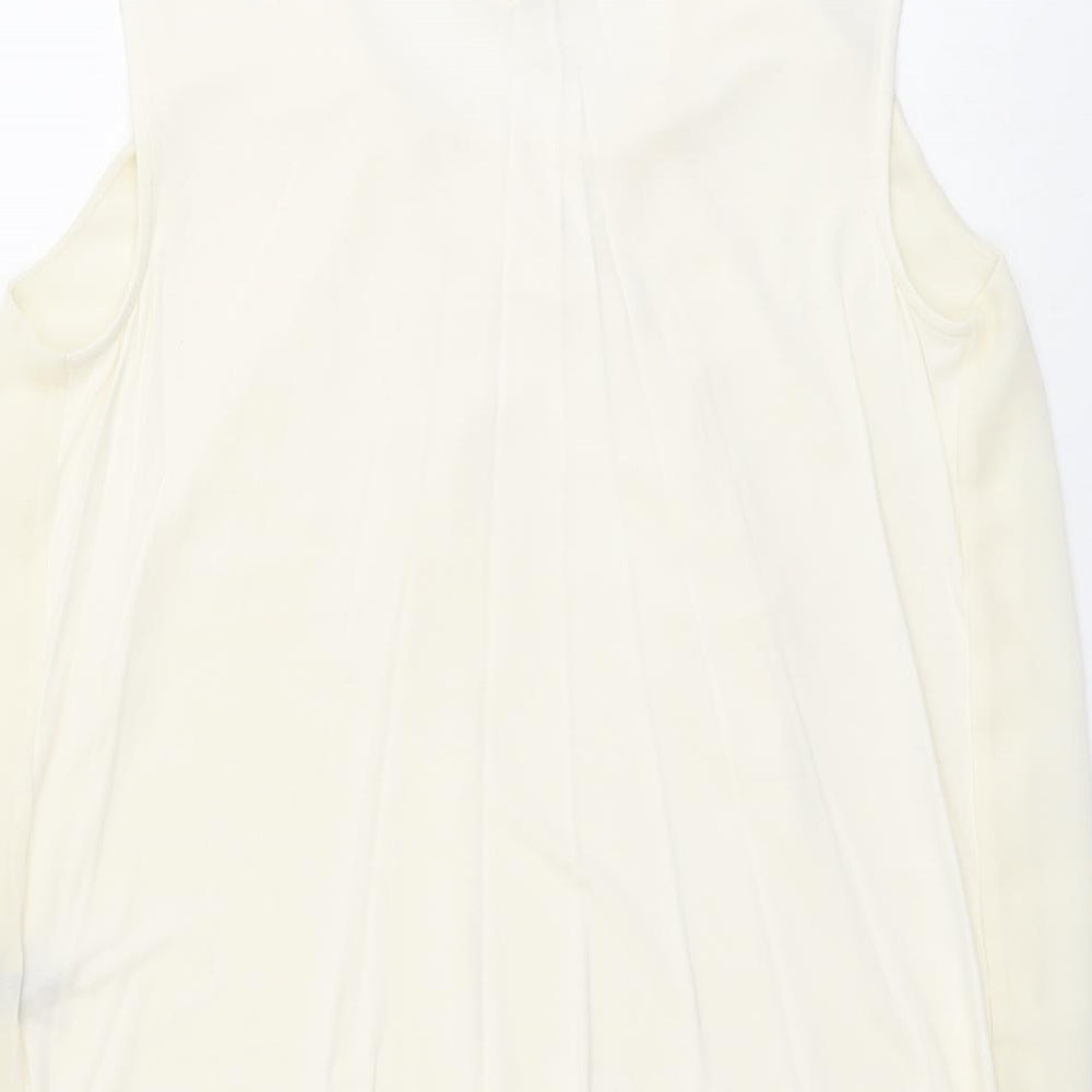Premise Womens Ivory Viscose Basic Tank Size L Round Neck