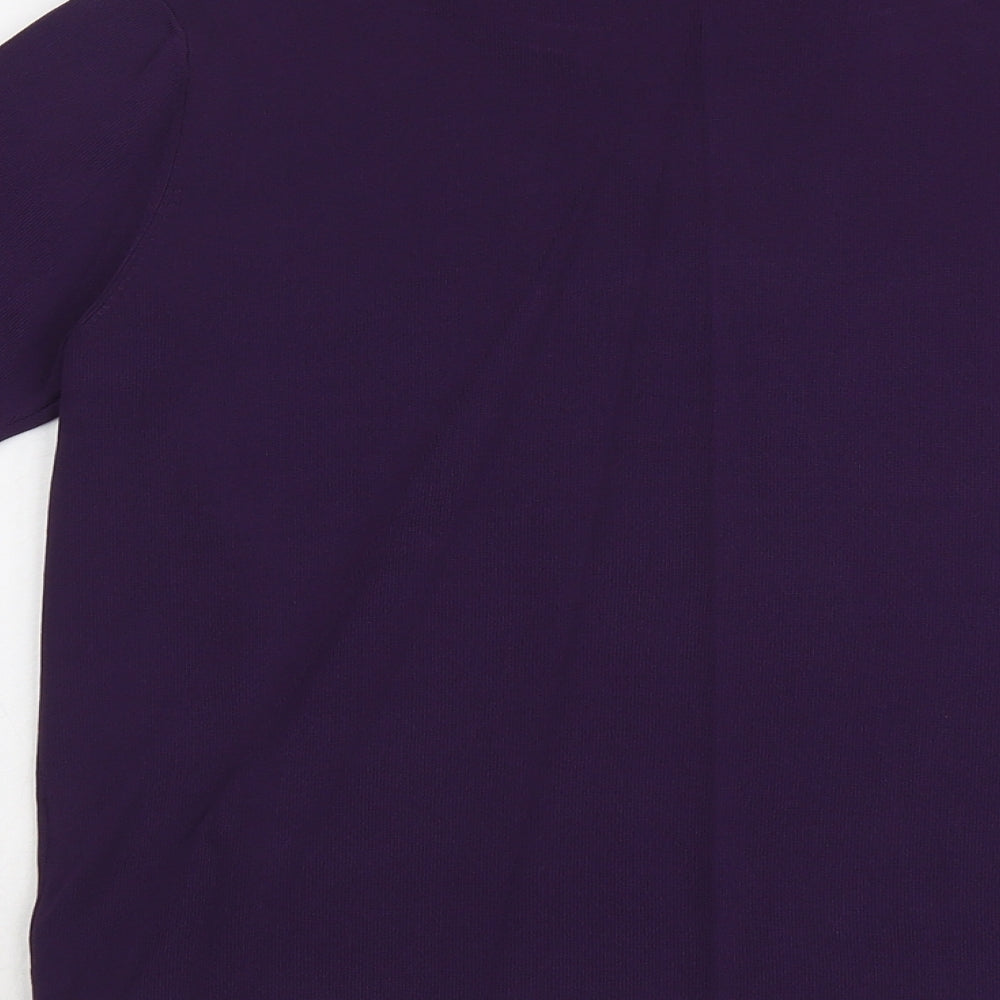 Casamia Womens Purple Round Neck Viscose Pullover Jumper Size M