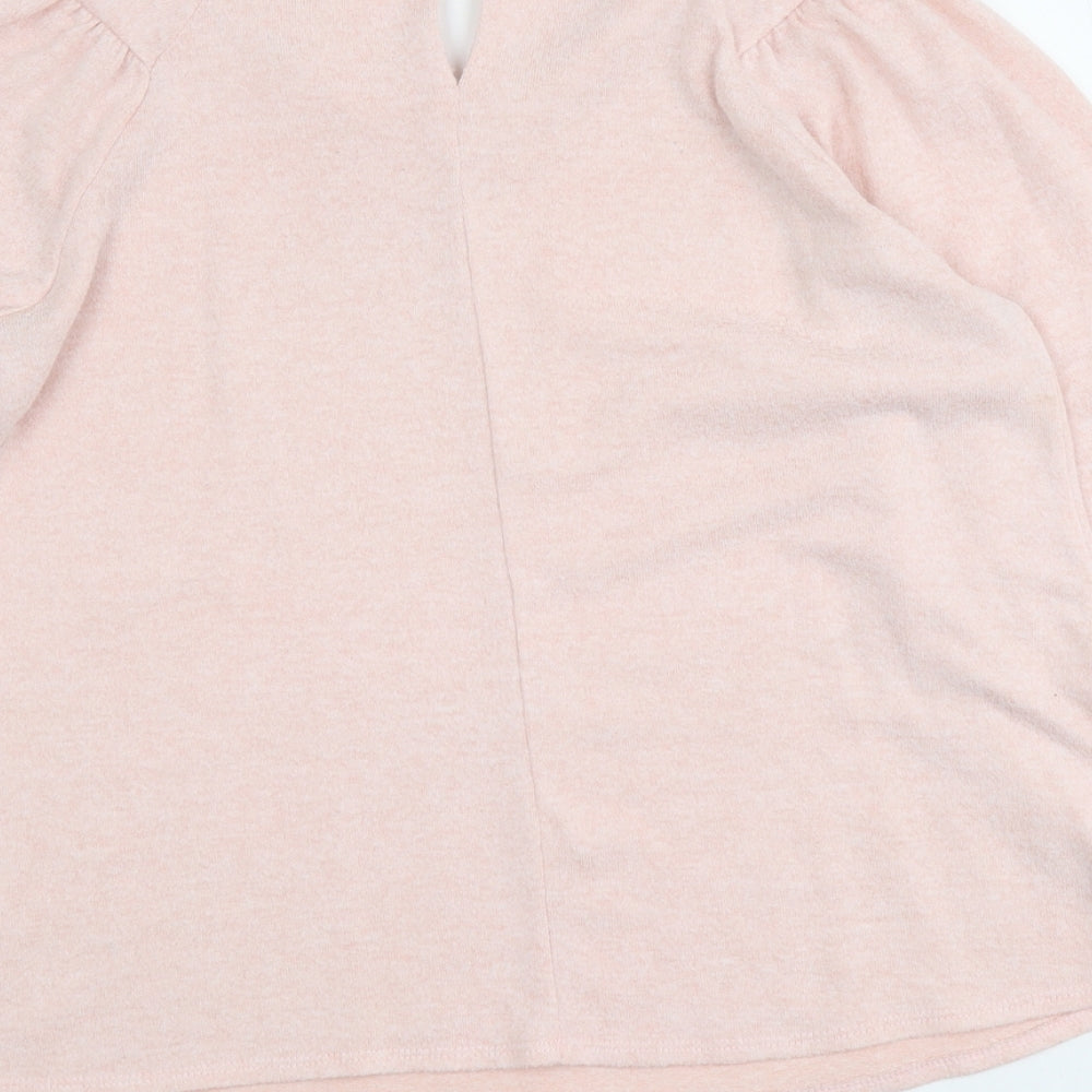 Dorothy Perkins Womens Pink Round Neck Polyester Pullover Jumper Size 14