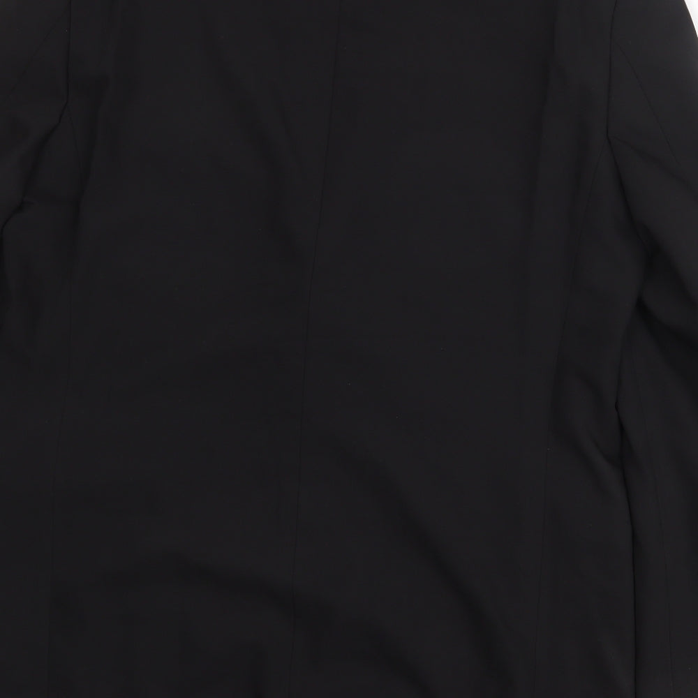 Voyager Mens Black Polyester Jacket Suit Jacket Size 40 Regular
