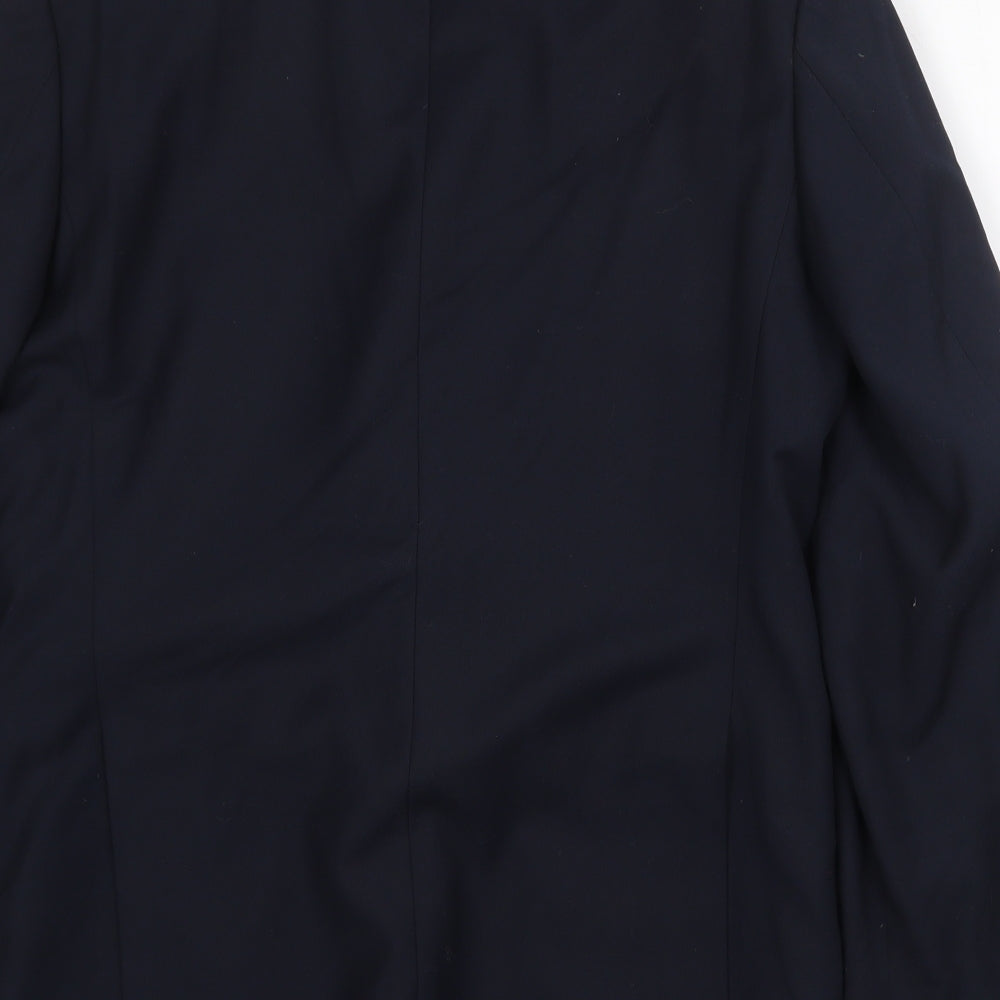 Burton Mens Blue Polyester Jacket Suit Jacket Size 40 Regular