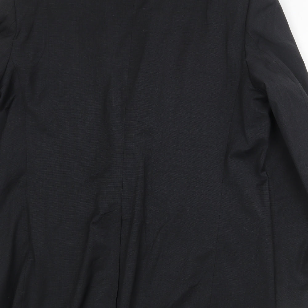 Marks & Spencer Mens Black Wool Jacket Suit Jacket Size 44 Regular
