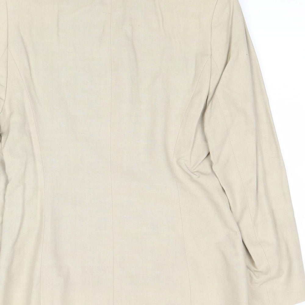BHS Womens Beige Jacket Size 8 Buckle