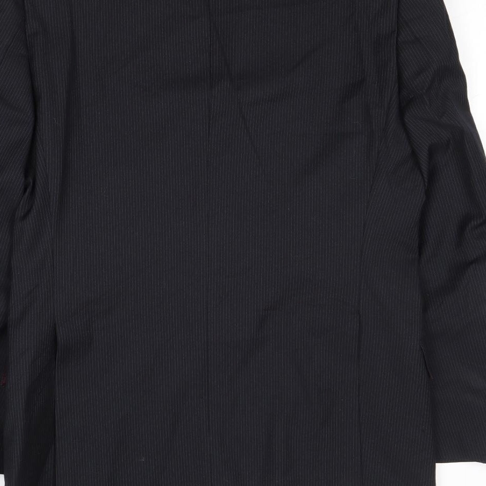 Marks & Spencer Mens Black Wool Jacket Suit Jacket Size 38 Regular