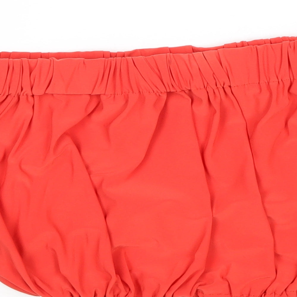 Love Womens Red Polyester Basic Tank Size XS Off the Shoulder
