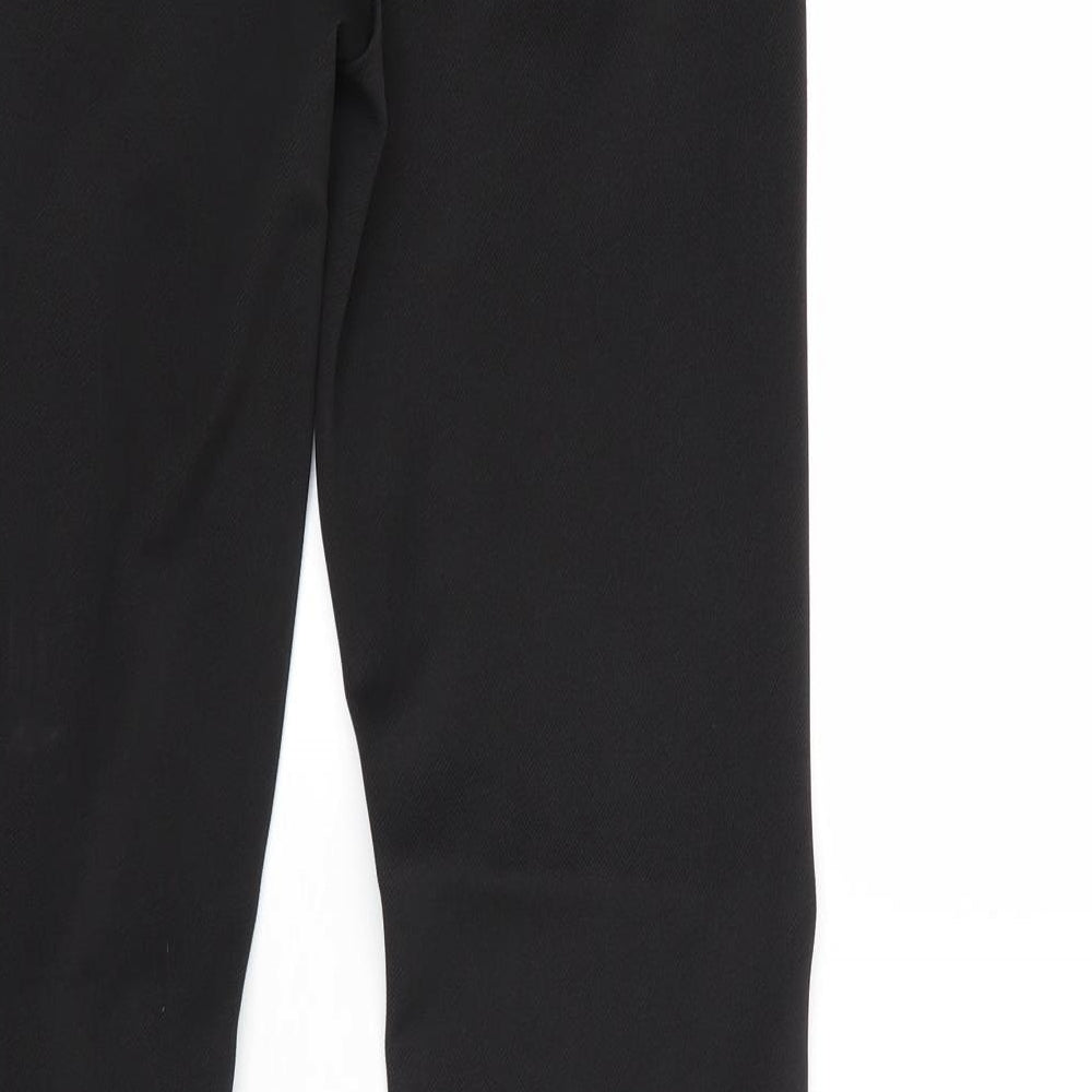 Daniel Cassin Womens Black Viscose Trousers Size 2XS Regular Zip