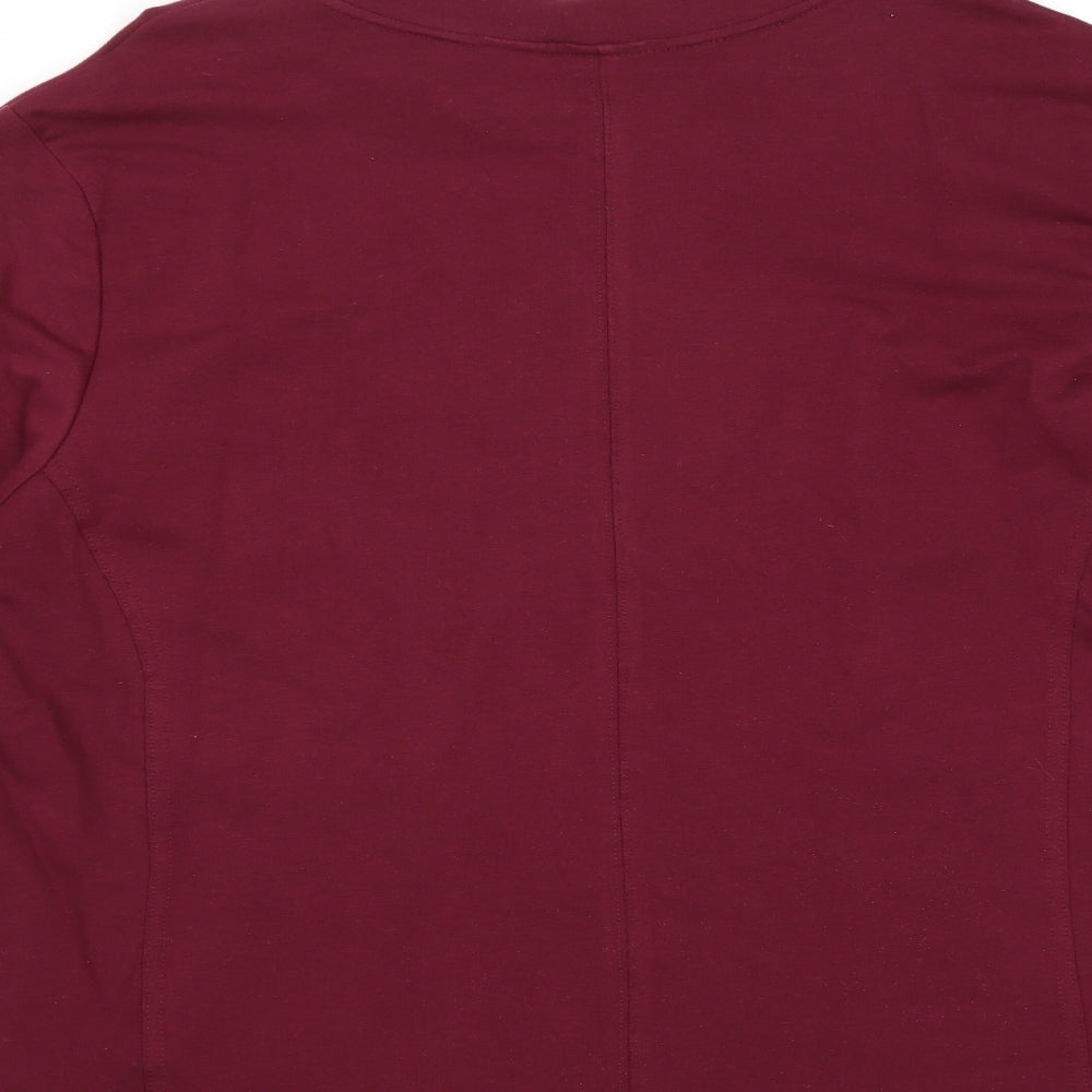 Classics Elements Womens Purple Jacket Size 16 Zip - Flower Detail