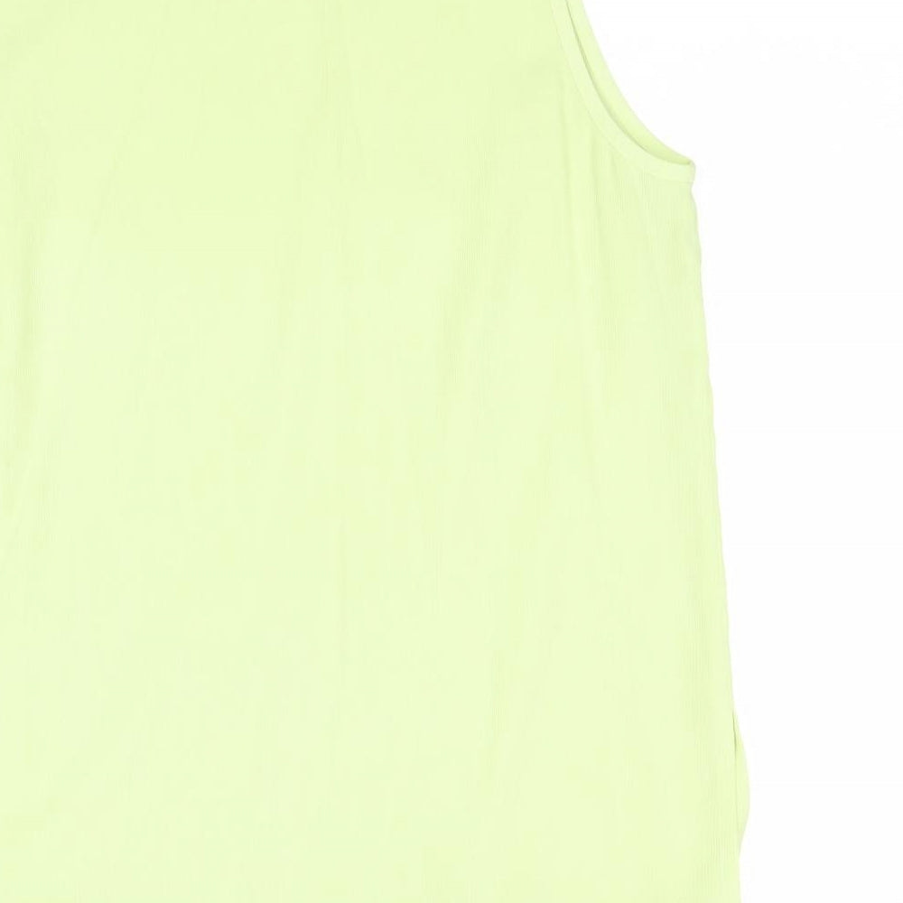 ELVI Womens Green Polyester Basic Blouse Size 16 Boat Neck