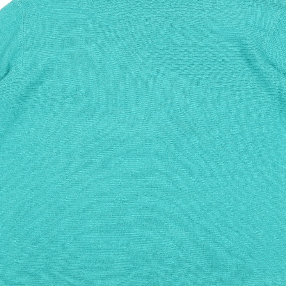 Bonmarché Womens Green Round Neck Acrylic Pullover Jumper Size 12