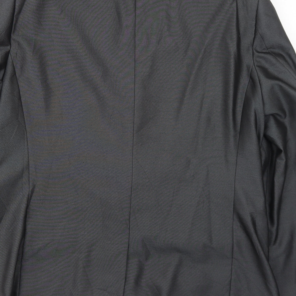 NEXT Mens Grey Polyester Jacket Suit Jacket Size 46 Regular