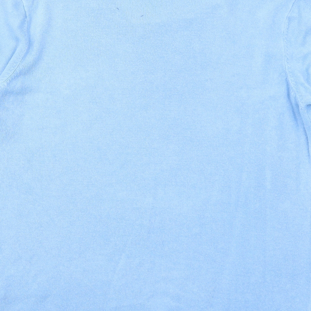 Pure & Natural Womens Blue Round Neck Acrylic Pullover Jumper Size 14 - Size 14-16