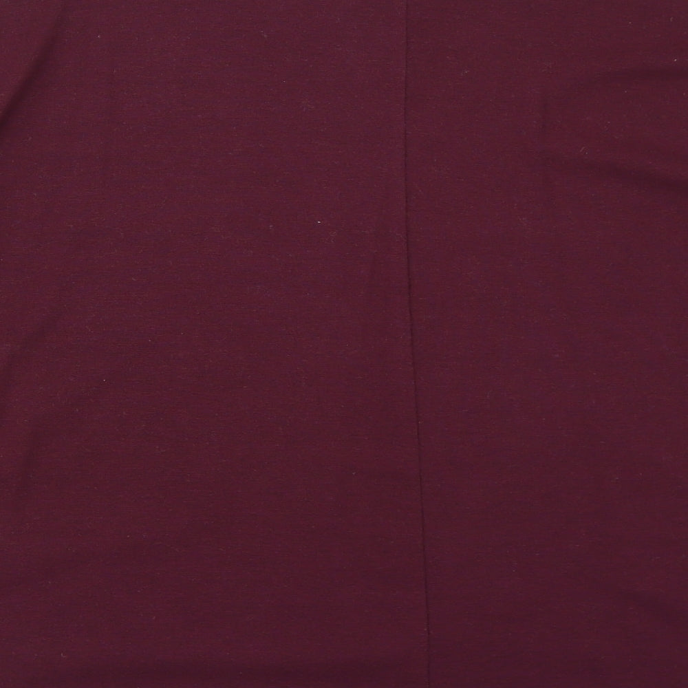 New Look Womens Purple Round Neck Polyester Pullover Jumper Size 12