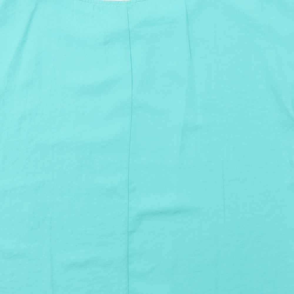 Apricot Womens Blue Polyester Basic Blouse Size 12 V-Neck