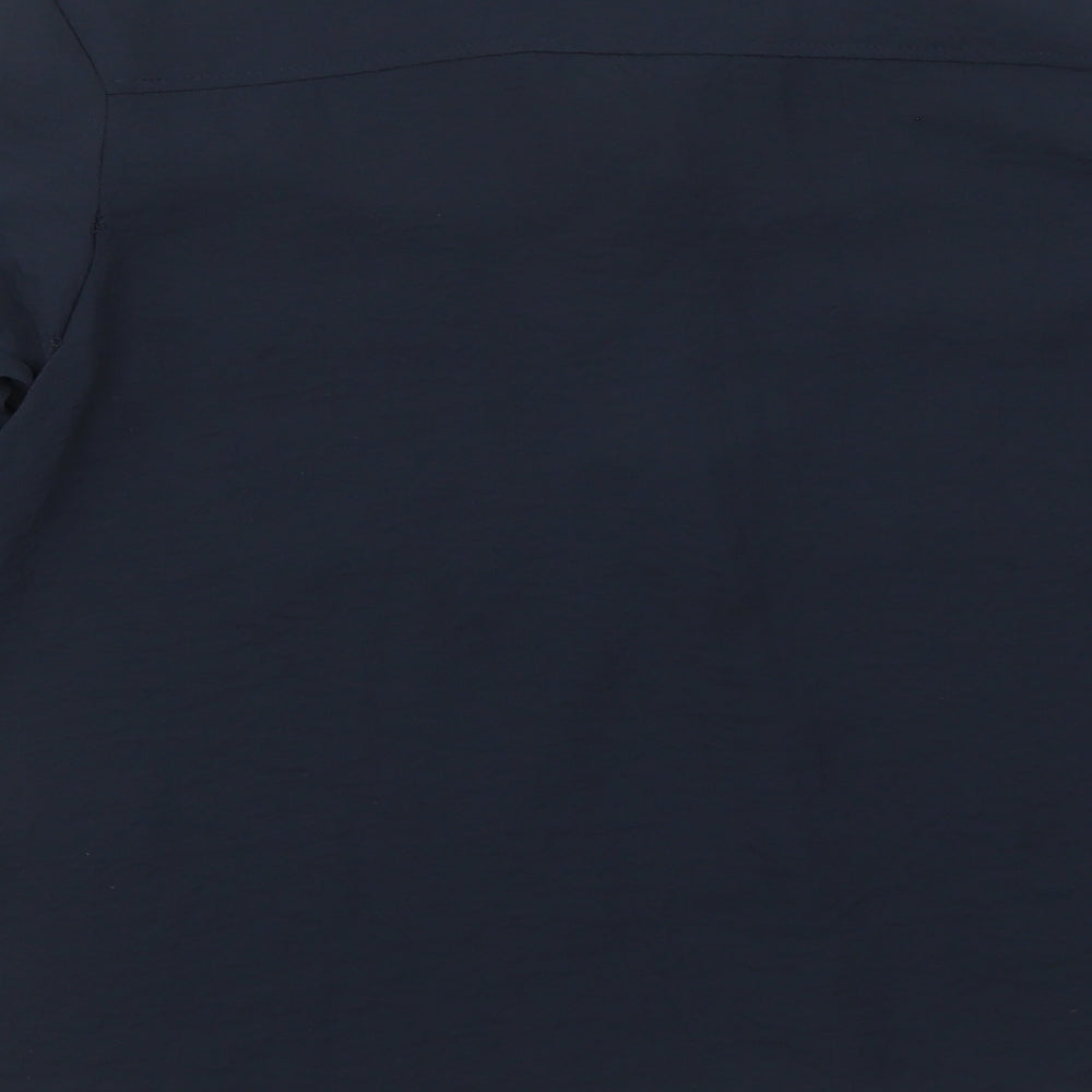 H&M Womens Blue Polyester Basic Blouse Size 4 Round Neck