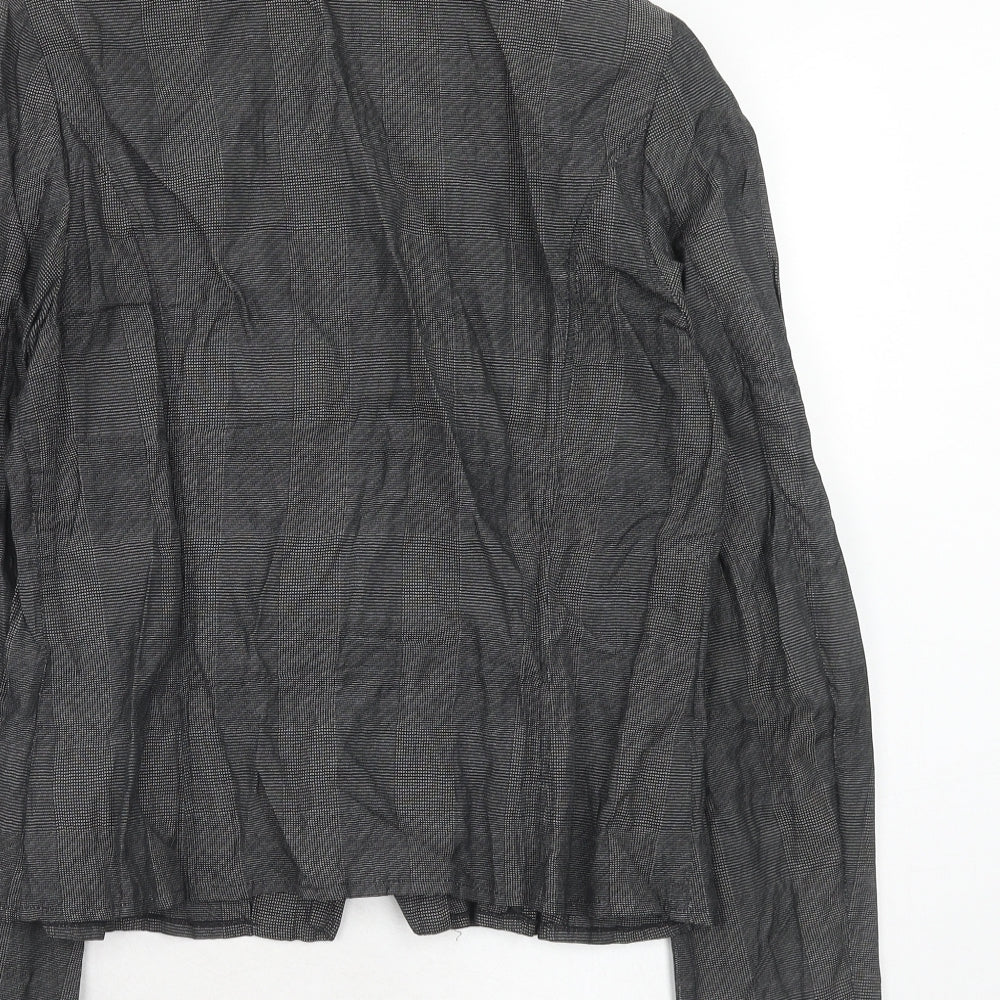 Marie Mero Womens Grey Jacket Blazer Size 12 Button