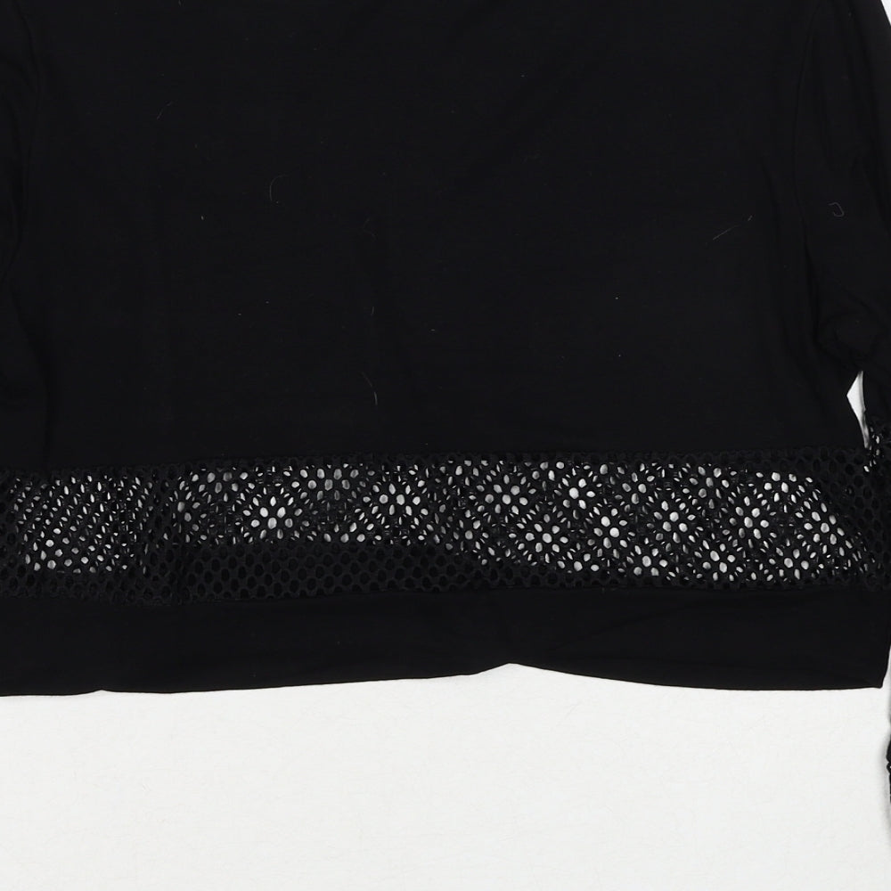 Stylewise Womens Black Viscose Pullover Sweatshirt Size S Pullover - Troublesome Size S-M