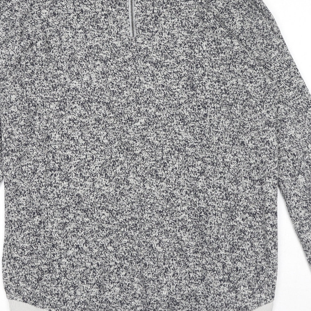 NEXT Womens Grey Round Neck Cotton Pullover Jumper Size 10
