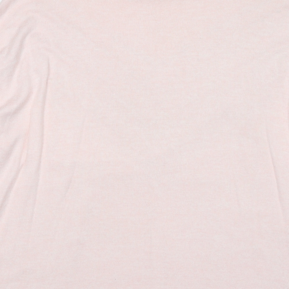 Select Womens Pink Round Neck Viscose Pullover Jumper Size M