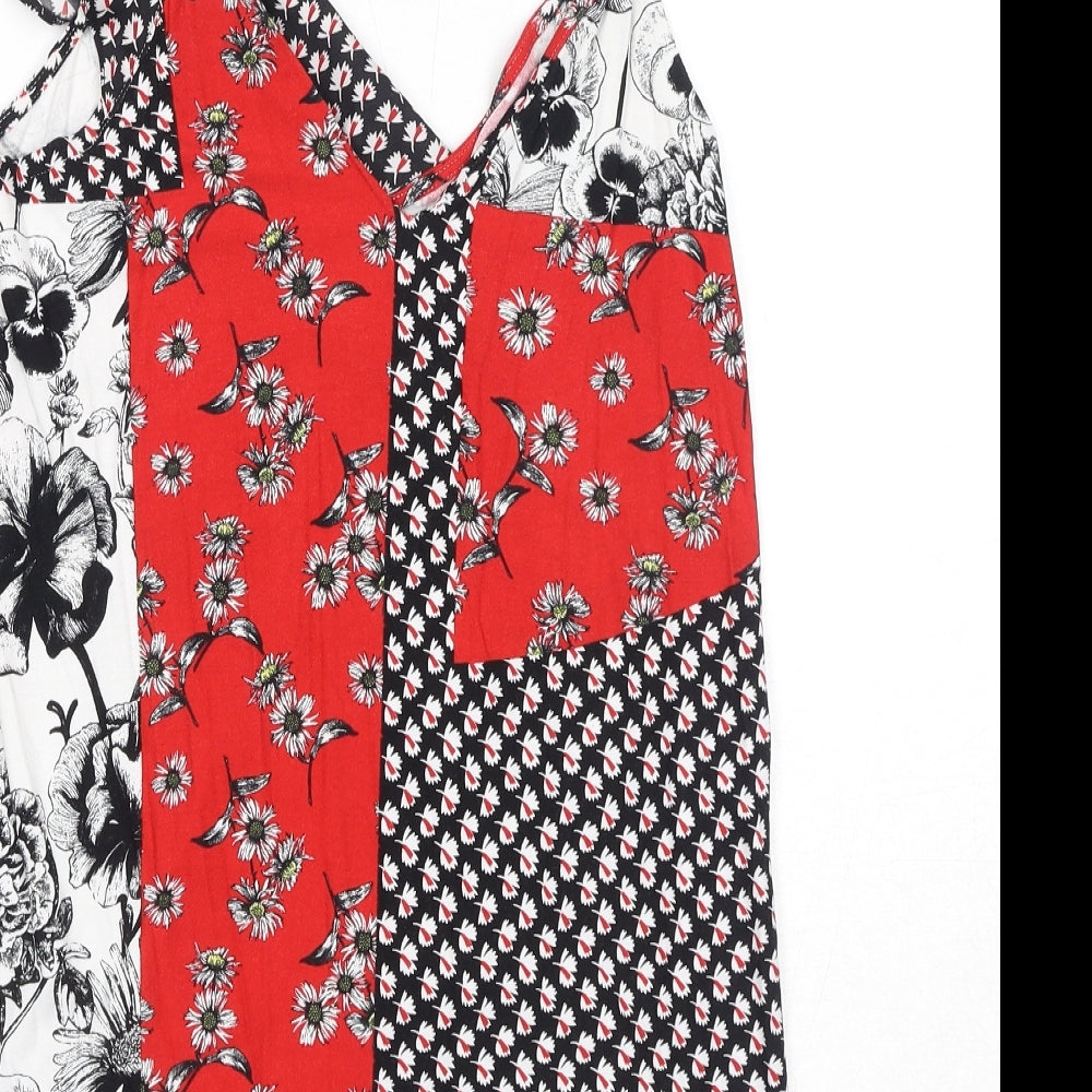 NEXT Womens Multicoloured Floral Polyester Camisole Tank Size 8 V-Neck