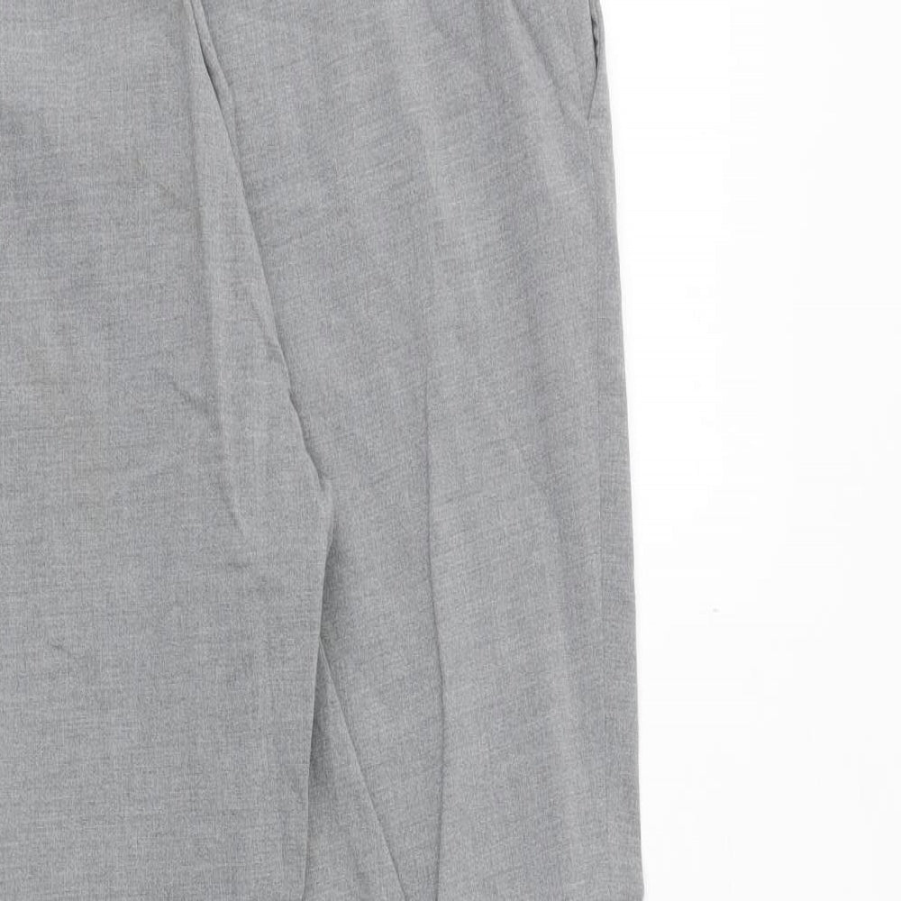 Uniqlo Womens Grey Polyester Trousers Size 31 in Regular