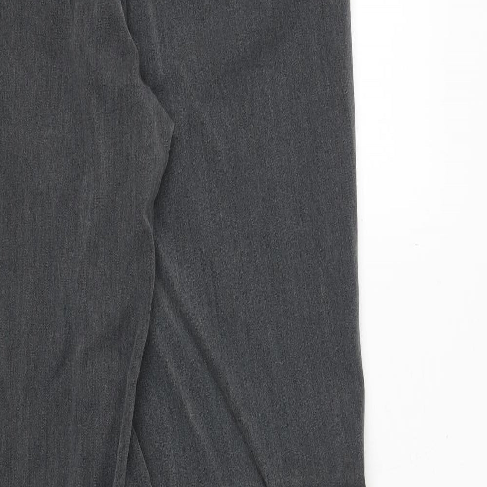 AFIBEL Womens Grey Polyester Trousers Size 16 Regular