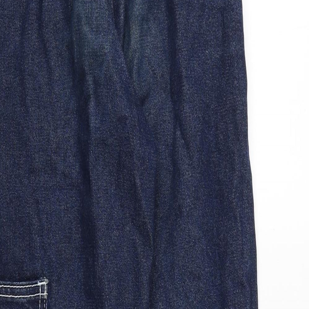 J.Galt Womens Blue Cotton Straight Jeans Size S Regular Zip