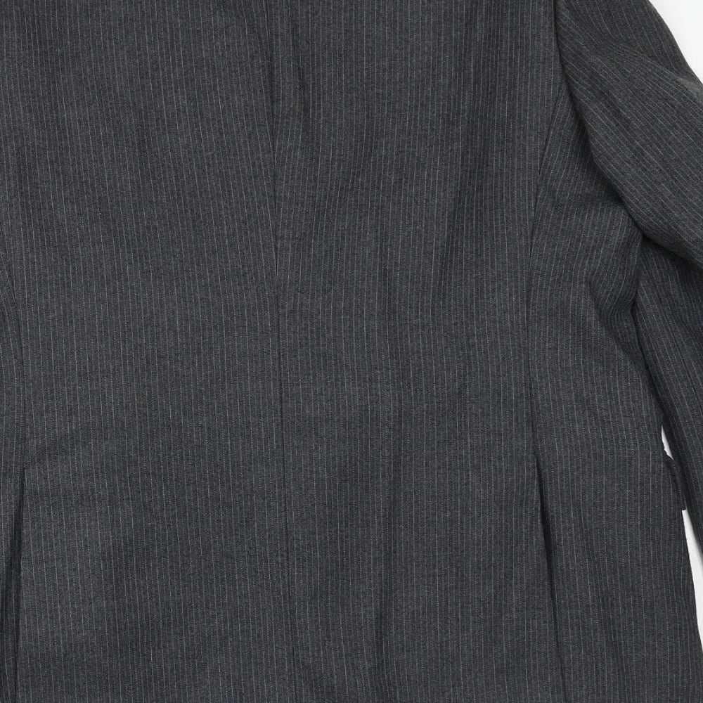 Burton Mens Grey Polyester Jacket Suit Jacket Size 38 Regular