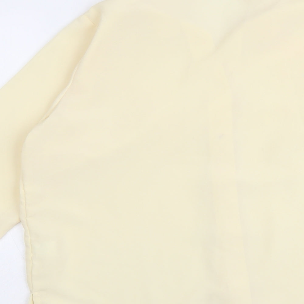 Daxon Womens Ivory Polyester Basic Button-Up Size 14 Collared