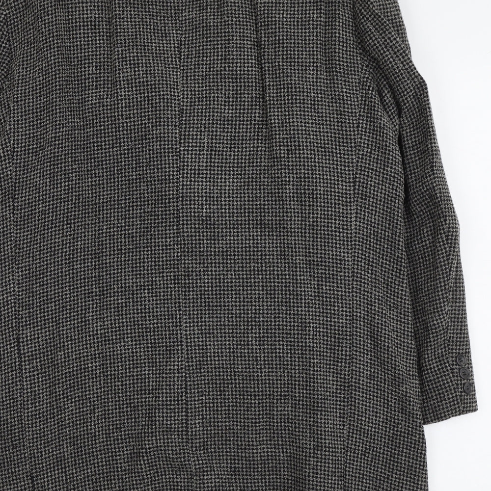 Arnold Brant Mens Grey Geometric Wool Jacket Suit Jacket Size 46 Regular