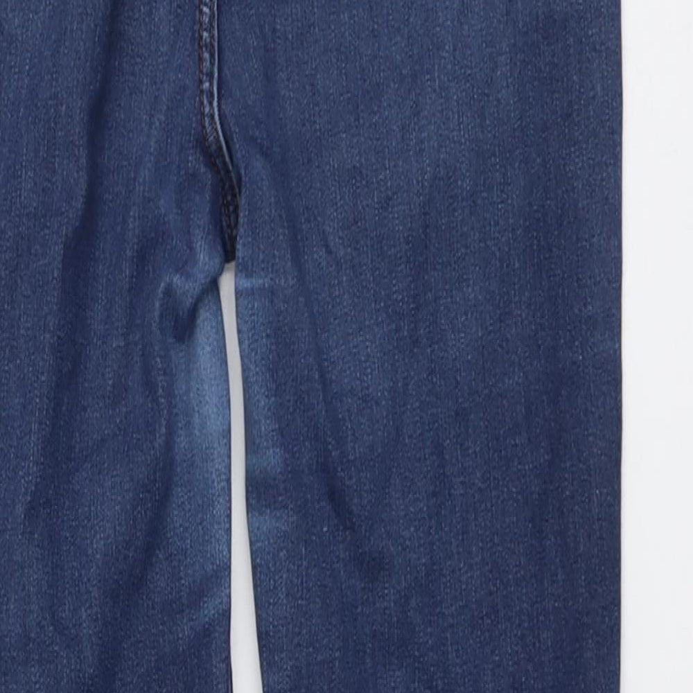 Marks & Spencer Womens Blue Cotton Skinny Jeans Size 10 L27 in Regular Button