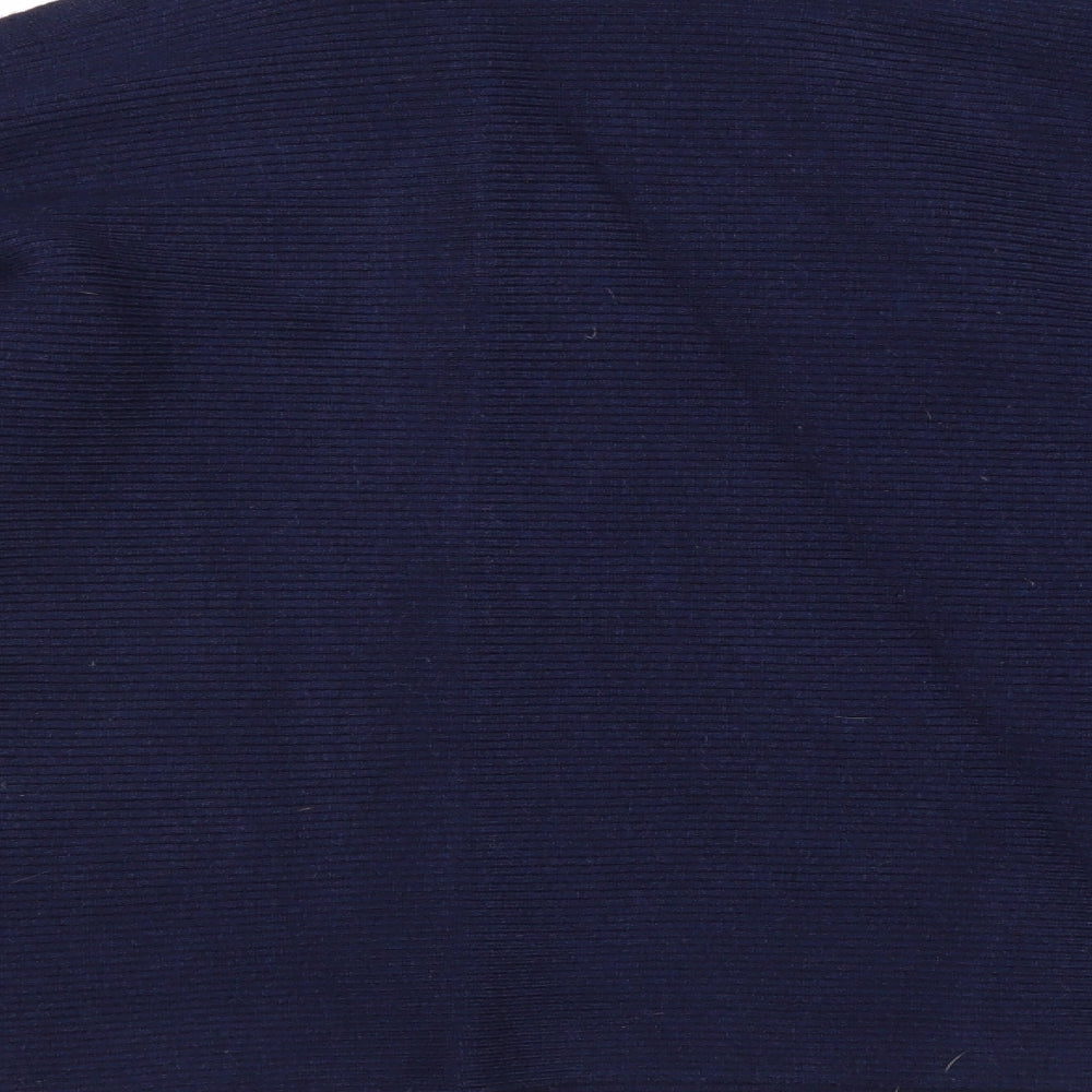NEXT Womens Blue V-Neck Viscose Pullover Jumper Size 8