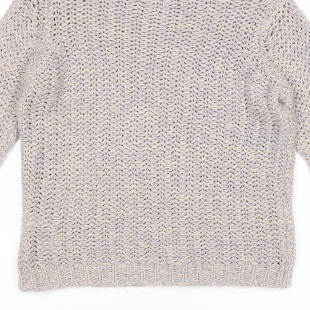 Dorothy Perkins Womens Multicoloured Boat Neck Acrylic Pullover Jumper Size 10