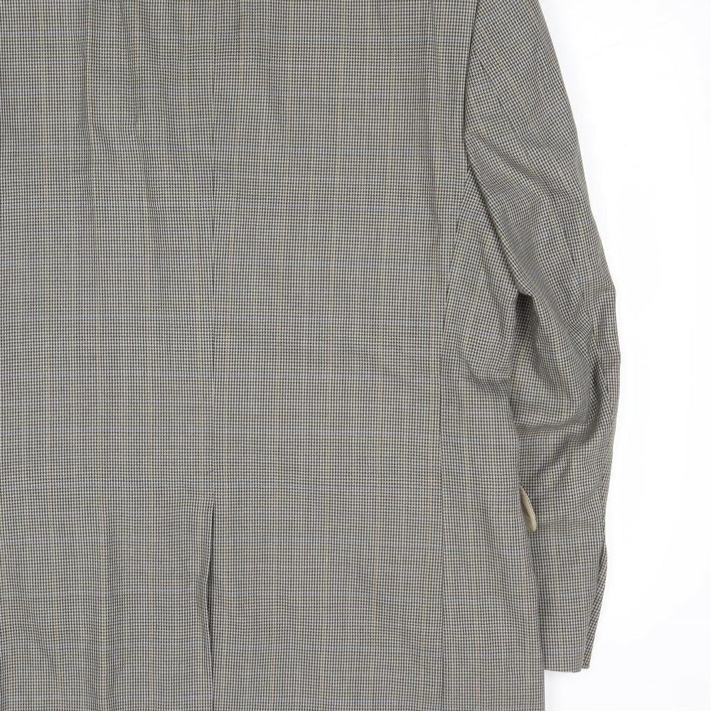 BHS Mens Multicoloured Geometric Wool Jacket Suit Jacket Size 40 Regular