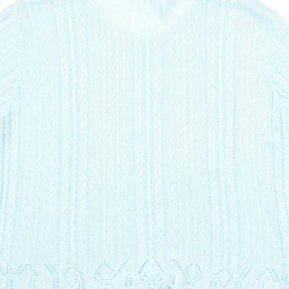 Berkertex Womens Blue Round Neck Acrylic Pullover Jumper Size 14 - Size 14-16