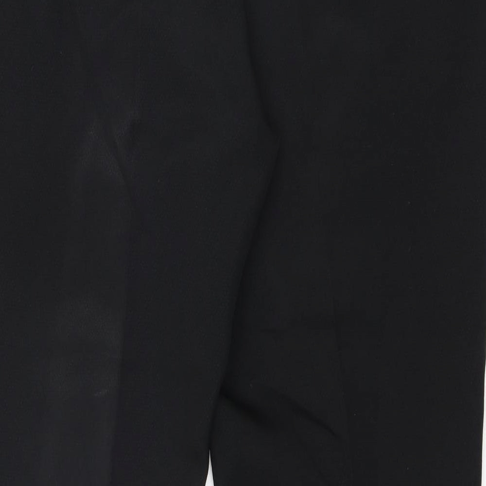 Very Womens Black Polyester Trousers Size 16 Regular Zip