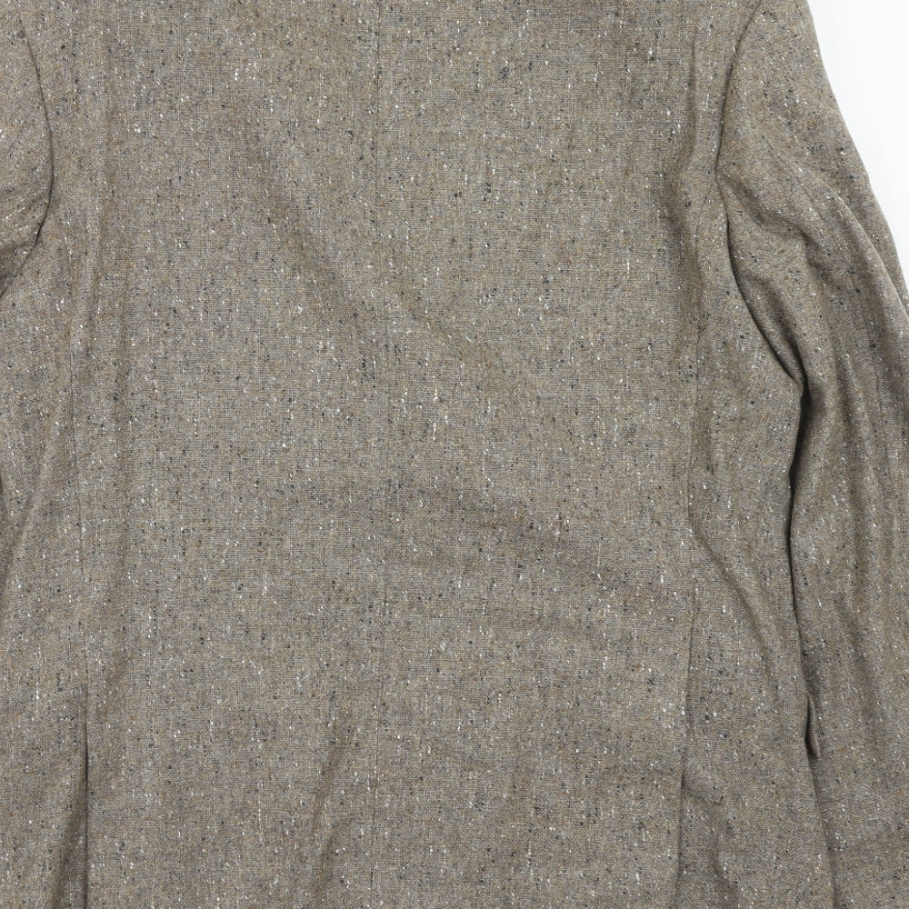 Marks & Spencer Mens Brown Wool Jacket Blazer Size 40 Regular